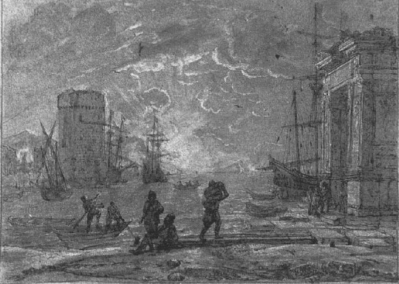 Claude Lorrain Harbour Scene gf china oil painting image